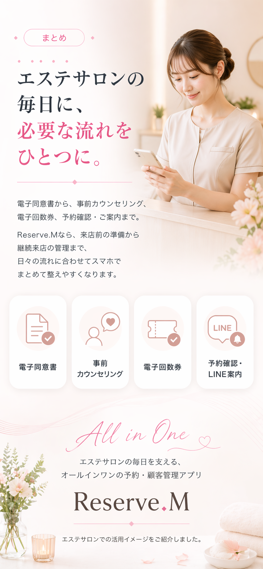 エステサロンのまとめイメージ