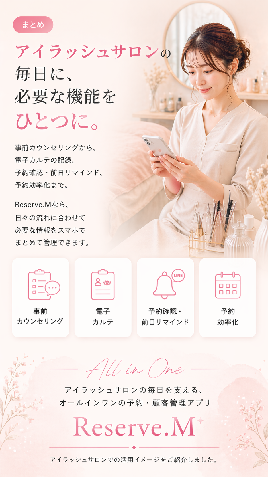 アイラッシュ・アイブロウサロン活用イメージのまとめ